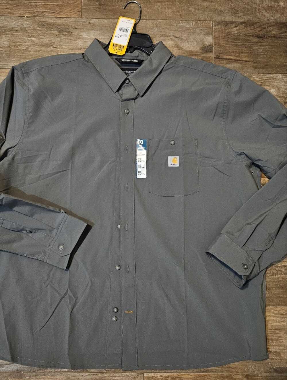 Carhartt Men's Long-Sleeve Work Shirt Jacket - Gray XXL